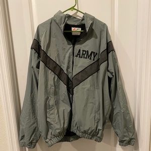 Mens Vintage Army rain jacket/windbreaker sz Large